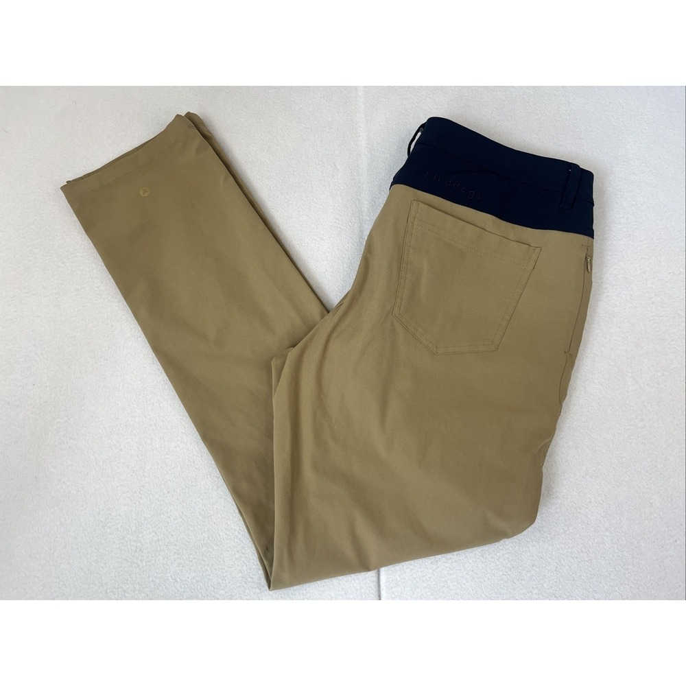 Bird Dogs Pants Mens 34X32 Boom for Your Boomstick Beige Khaki Golf Stretch
